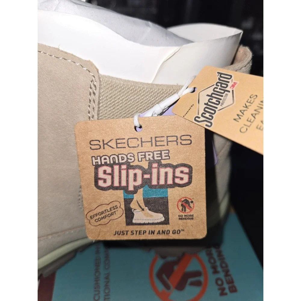 Sz 5.5 Skechers Hands Free Slip-ins Easy Going Casual Icon Boots Dark Natural